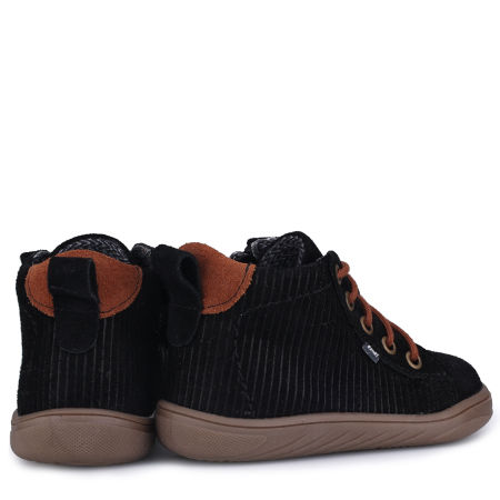 Etna barefoot membrana czarne trampki dziecięce ze skóry naturalnej zdjęcie 4