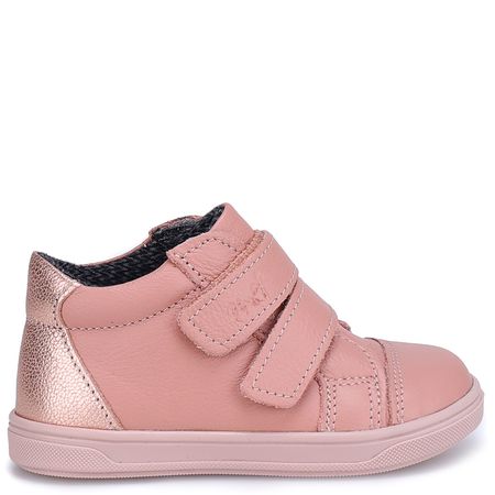 Amsterdam membrana różowe trzewiki dziecięce ze skóry naturalnej