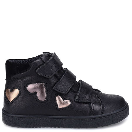  Chester membrana czarne trampki dziecięce ze skóry naturalnej