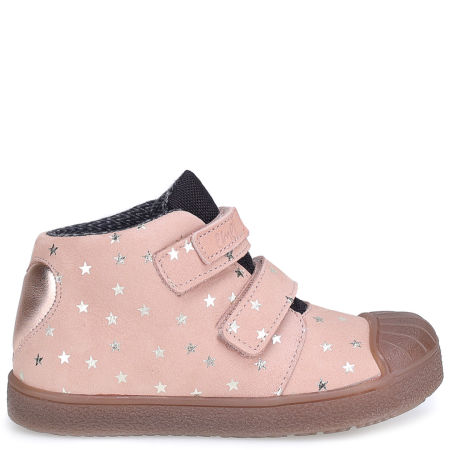 Togo membrana różowe trampki dziecięce ze skóry naturalnej