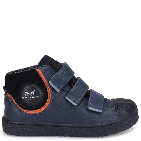 Silverstone membrana granatowe trampki dziecięce ze skóry naturalnej