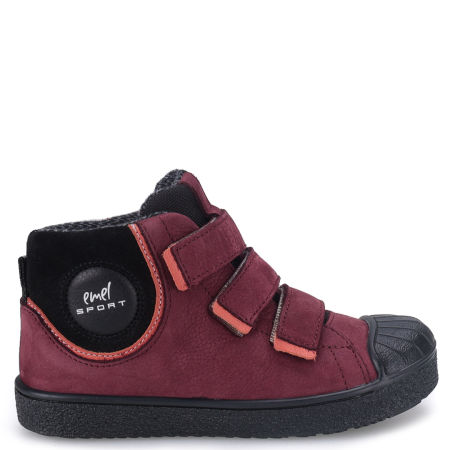 Silverstone membrana bordowe trampki dziecięce ze skóry naturalnej