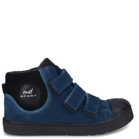 Silverstone membrana granatowe trampki dziecięce ze skóry naturalnej