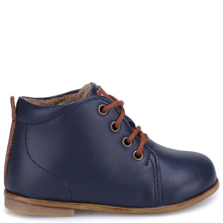Copenhagen Roczki® membrana granatowe trzewiki dziecięce ze skóry naturalnej
