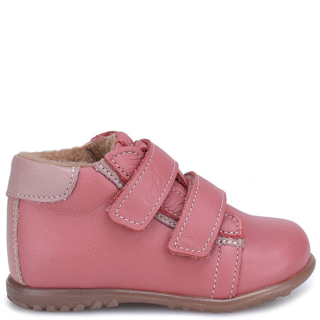 Budapest Roczki® membrana różowe trzewiki dziecięce ze skóry naturalnej