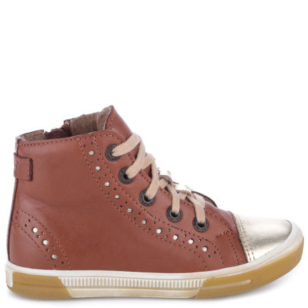 Dallas membrana brązowe trampki dziecięce ze skóry naturalnej