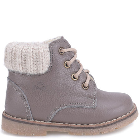 Bern membrana szare trzewiki dziecięce ze skóry naturalnej