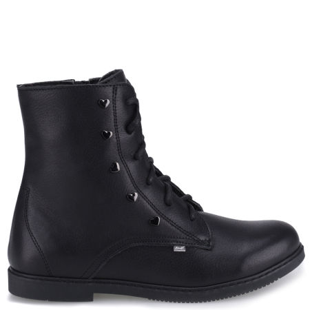 Avallon membrana czarne trzewiki dziecięce ze skóry naturalnej