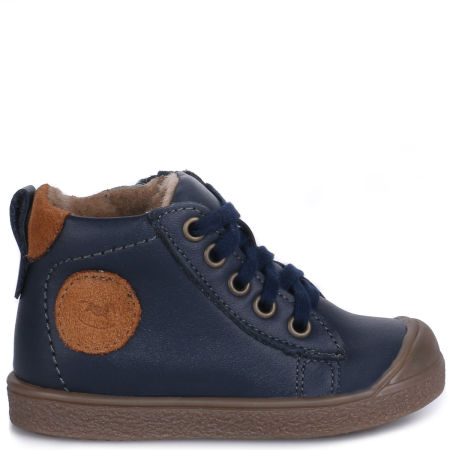 Sydney membrana granatowe trampki dziecięce ze skóry naturalnej