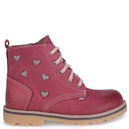 Bergamo membrana różowe trzewiki dziecięce ze skóry naturalnej