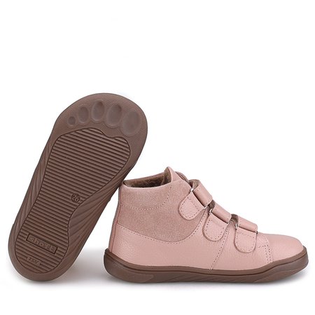 Pico barefoot membrana różowe trampki dziecięce ze skóry naturalnej