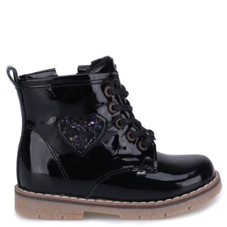 Bergen membrana czarne trzewiki dziecięce ze skóry naturalnej