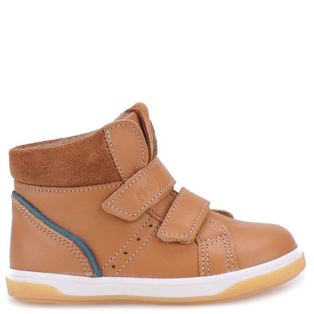 Hudson membrana brązowe trampki dziecięce ze skóry naturalnej