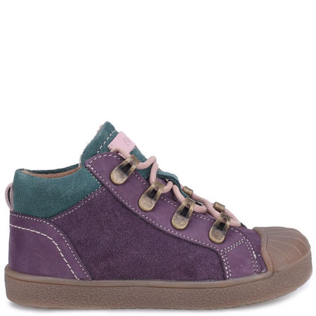 Preston membrana fioletowe trampki dziecięce ze skóry naturalnej