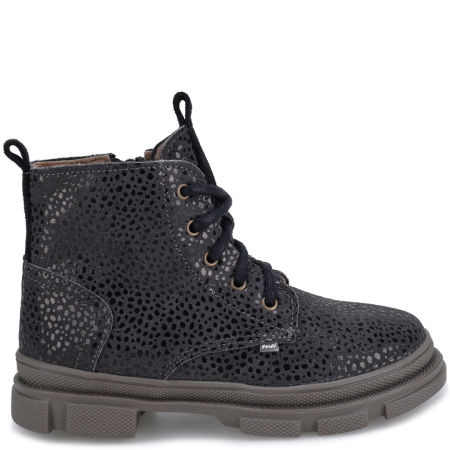 Fuji membrana czarne trzewiki dziecięce ze skóry naturalnej