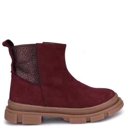 Osaka membrana bordowe sztyblety dziecięce ze skóry naturalnej