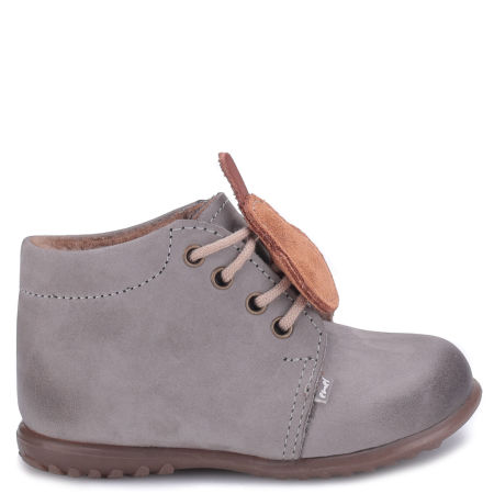 Denver Roczki® membrana szare trzewiki dziecięce ze skóry naturalnej