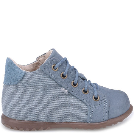 London Roczki® niebieskie trzewiki dziecięce ze skóry naturalnej