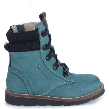 Yukon membrana turkusowe traperki dziecięce ze skóry naturalnej