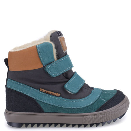 Elbrus membrana turkusowe śniegowce dziecięce ze skóry naturalnej