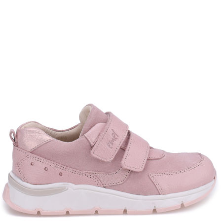 Barcelona różowe trampki dziecięce ze skóry naturalnej