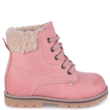 Geneva membrana różowe traperki dziecięce ze skóry naturalnej