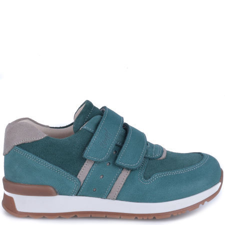 Hamburg turkusowe trampki dziecięce ze skóry naturalnej