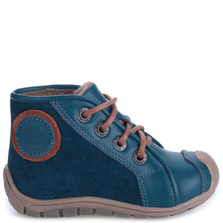 Houston Roczki® membrana niebieskie trzewiki dziecięce ze skóry naturalnej