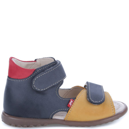 Malaga Roczki® kolorowe sandały dziecięce ze skóry naturalnej