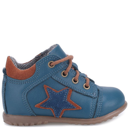 Boston Roczki® membrana niebieskie trzewiki dziecięce ze skóry naturalnej