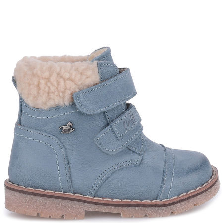 Stockholm membrana błękitne trzewiki dziecięce ze skóry naturalnej