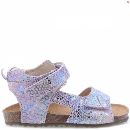 California fioletowe sandały dziecięce ze skóry naturalnej