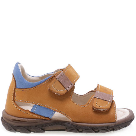 Tonga brązowe sandały dziecięce ze skóry naturalnej