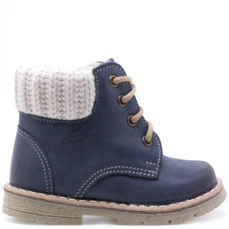 Bern membrana granatowe trzewiki dziecięce ze skóry naturalnej