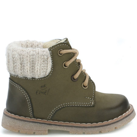 Bern membrana zielone trzewiki dziecięce ze skóry naturalnej