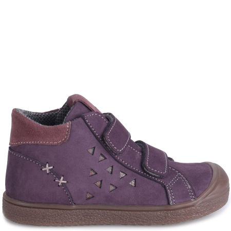 Hanover membrana fioletowe trampki dziecięce ze skóry naturalnej