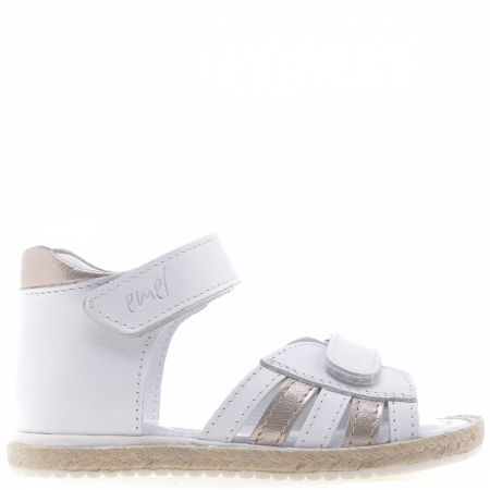 Tuluza białe sandały dziecięce ze skóry naturalnej