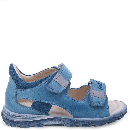 Tonga turkusowe sandały dziecięce ze skóry naturalnej
