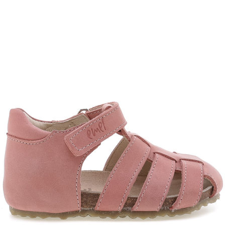 Brasilia różowe sandały dziecięce ze skóry naturalnej