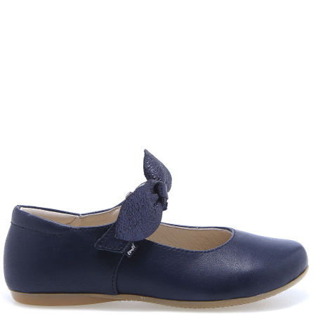 Vienna granatowe baleriny dziecięce ze skóry naturalnej
