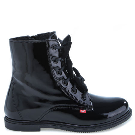 Avallon czarne trzewiki dziecięce ze skóry naturalnej