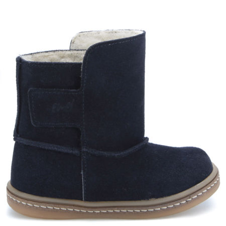 Lugano membrana granatowe kozaczki dziecięce ze skóry naturalnej