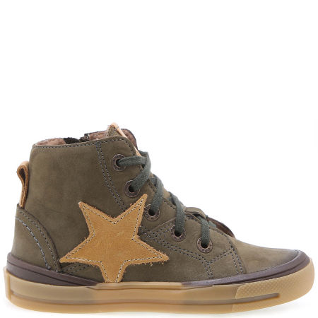 Dallas membrana zielone trampki dziecięce ze skóry naturalnej