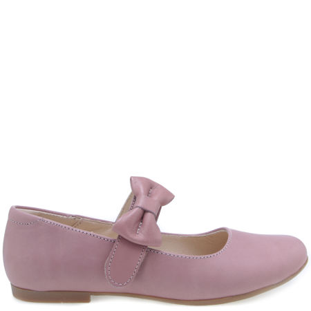 Antalya różowe baleriny dziecięce ze skóry naturalnej