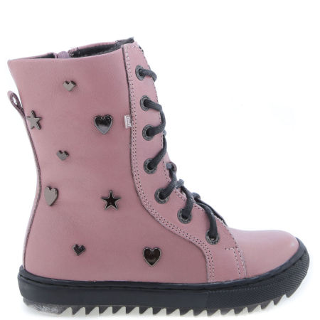 Lahti membrana różowe trzewiki dziecięce ze skóry naturalnej