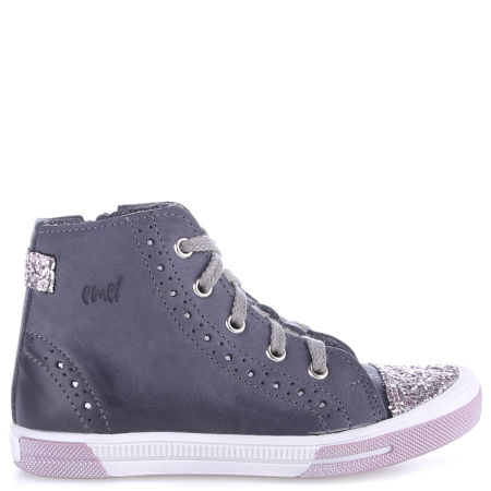 Dallas membrana szare trampki dziecięce ze skóry naturalnej