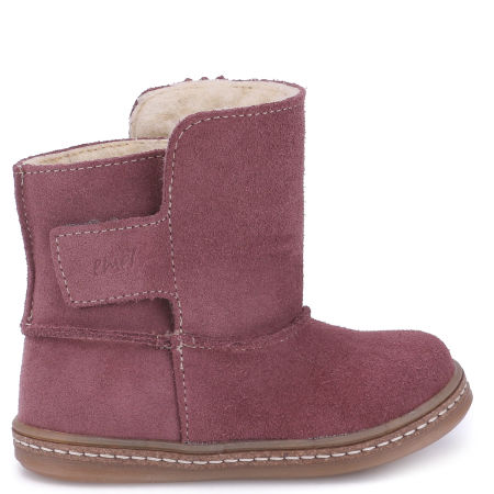 Lugano membrana fioletowe kozaczki dziecięce ze skóry naturalnej