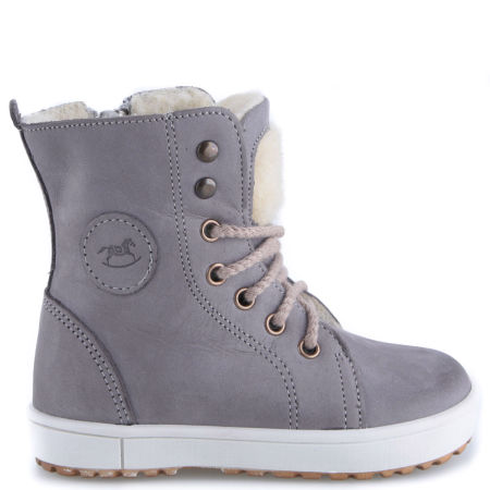 Portland membrana szare trzewiki dziecięce ze skóry naturalnej