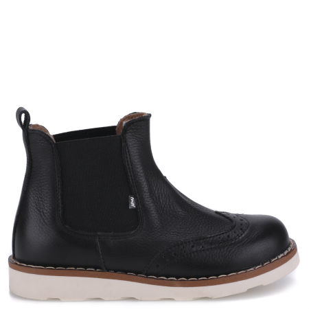 Bristol membrana czarne sztyblety dziecięce ze skóry naturalnej