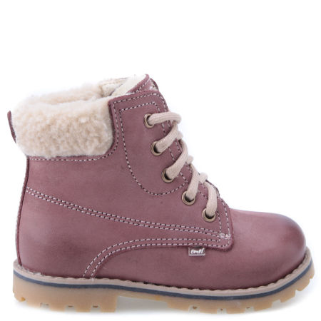 Geneva membrana fioletowe traperki dziecięce ze skóry naturalnej